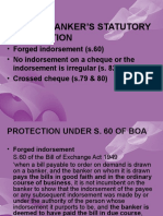 10.0 Paying Banker - Statutory Protection