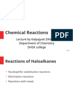 Chemical Reactions Lecture on Nucleophilic Substitution and SN1 SN2 Mechanisms
