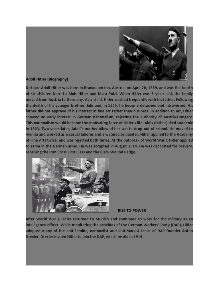 ADOLF HITLER BIOGRAPHY IN ENGLISH PDF visual data 8