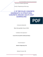 The Use of Recycled Concrete Aggregate I N Structural Concrete Around South East Queensland