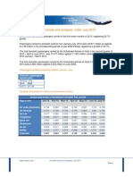 Domestic Air Traffic Trends and Analyses, India: July 2010