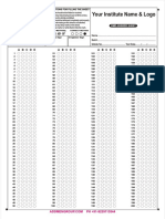 200 Questions OMR Sheet