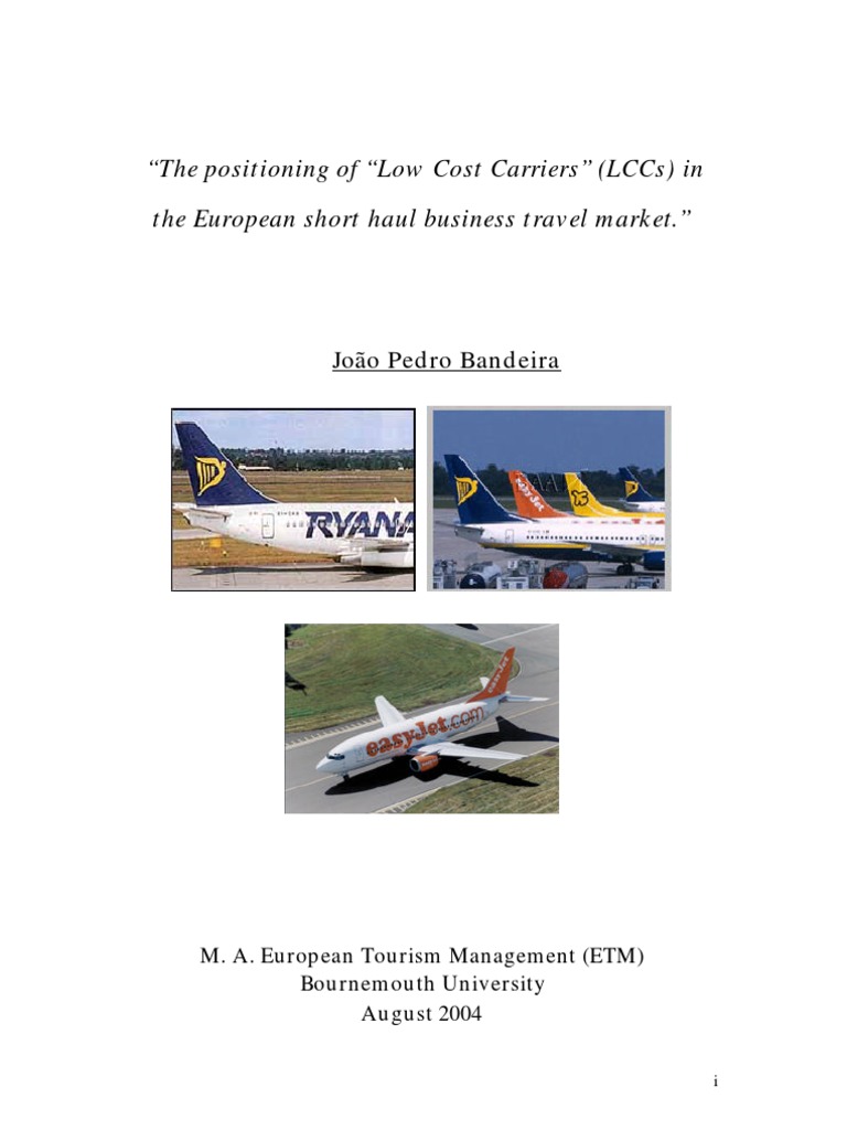 Bandeira Thesis PDF Low Cost Carrier Business Class