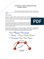 Computational Chemistry: Geometry Optimization Using Avogadro Software