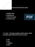 Refers To The Internal Heat From The Earth