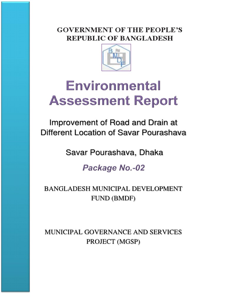 Environmental Assessment Report of Road and Drain Improvement Under Savar Municipality (Package