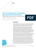 The Occupational Personality Questionnaire