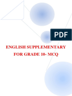 English Supplementary For Grade 10-Mcq