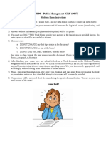 PUBA 3500 - Public Management (CRN 10087) : Midterm Exam Instructions