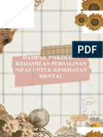 Dampak Psikologi Kehamilan Persalinan Nifas Untuk Kesehatan Mental