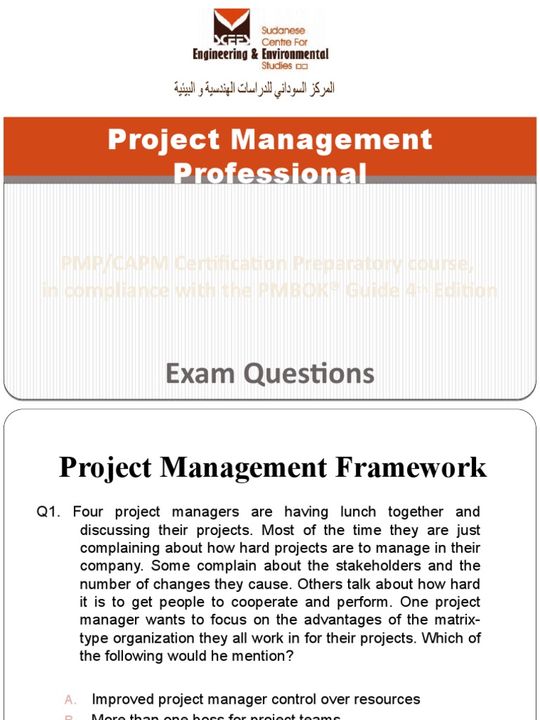 PMP Practice Questions 1 | PDF | Project Management | Business