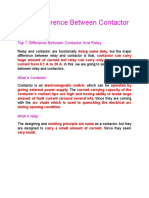 Difference Between Contactor and Relay