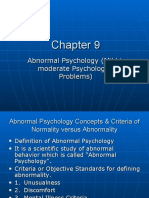 Abnormal Psychology (Mild To Moderate Psychological Problems)