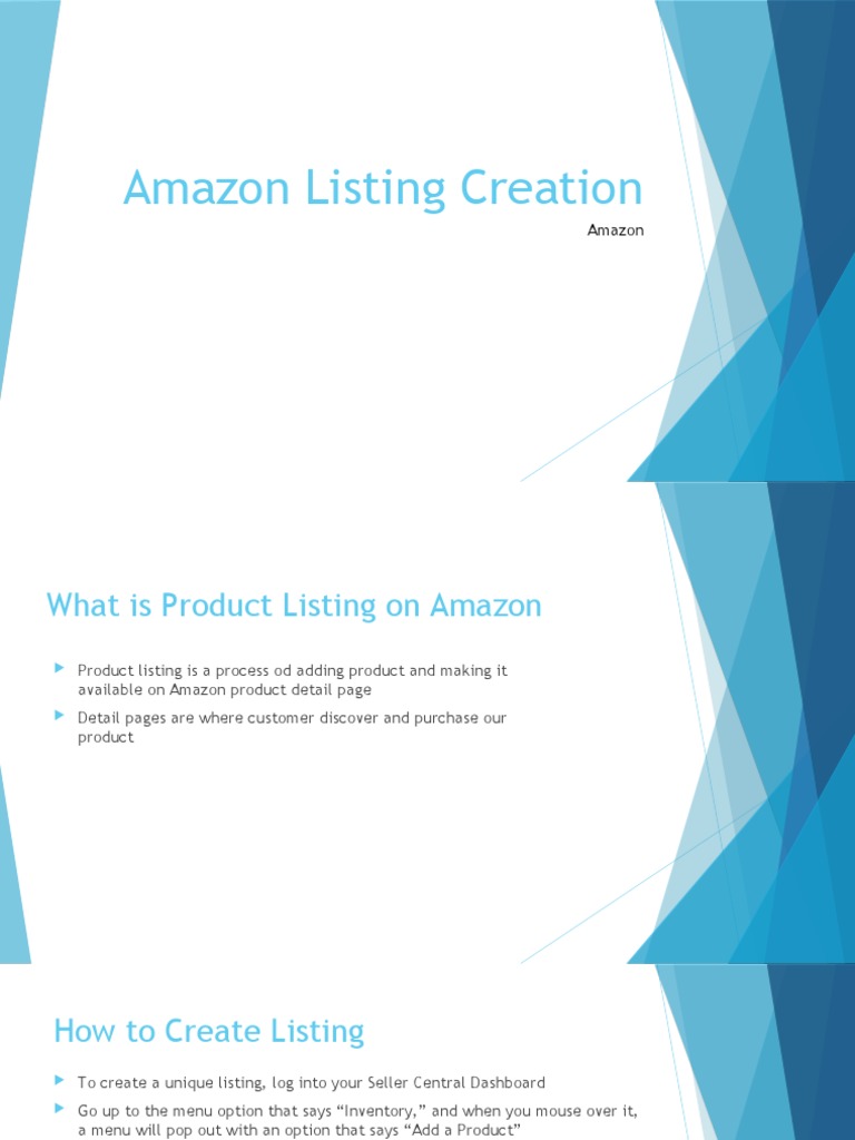 Amazon Listing Creation Guide | PDF
