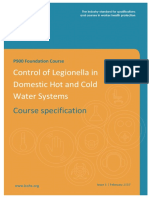 Control of Legionella in Domestic Hot and Cold Water Systems