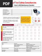 Gulf Test Safety Consultancies: Trainer's AED Maintenance Checklist