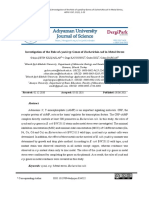 Investigation of The Role of Cyaa/Crp Genes of Escherichia Coli in Metal Stress