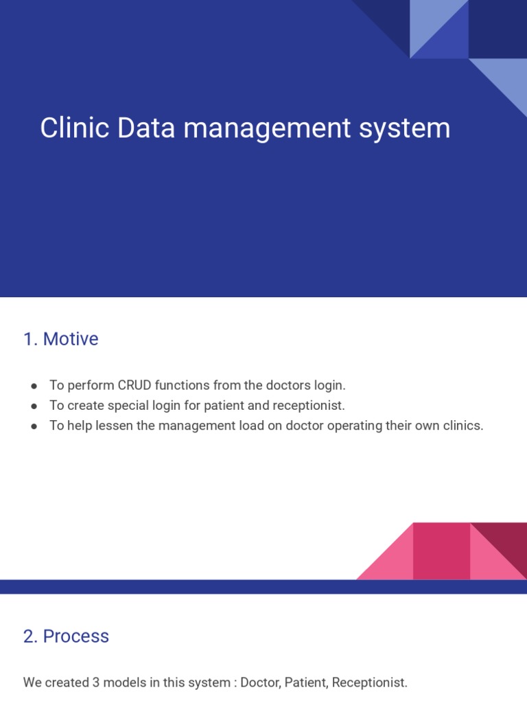 Clinic Data Management System | PDF | Technology & Engineering