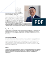 Jack Ma: Type of Leadership
