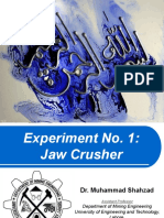 Exp. No. 1-Crushing 1-Jaw Crusher - Without Videos