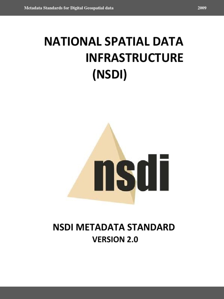 NSDI Metadata Standards Version 2.0 | PDF | Metadata | Geographic ...