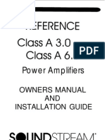 Soundstream Class A Amplifier Owners Manual