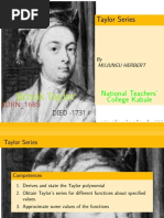 Taylor Series: National Teachers' College Kabale