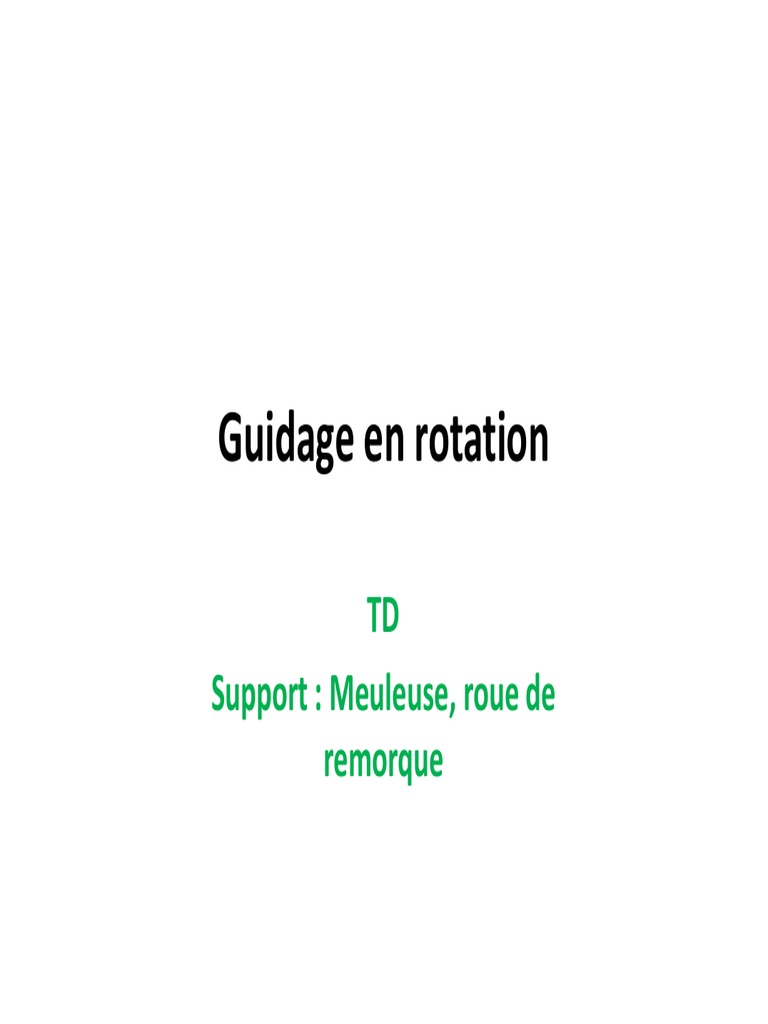 Schémas de guidage en rotation | PDF