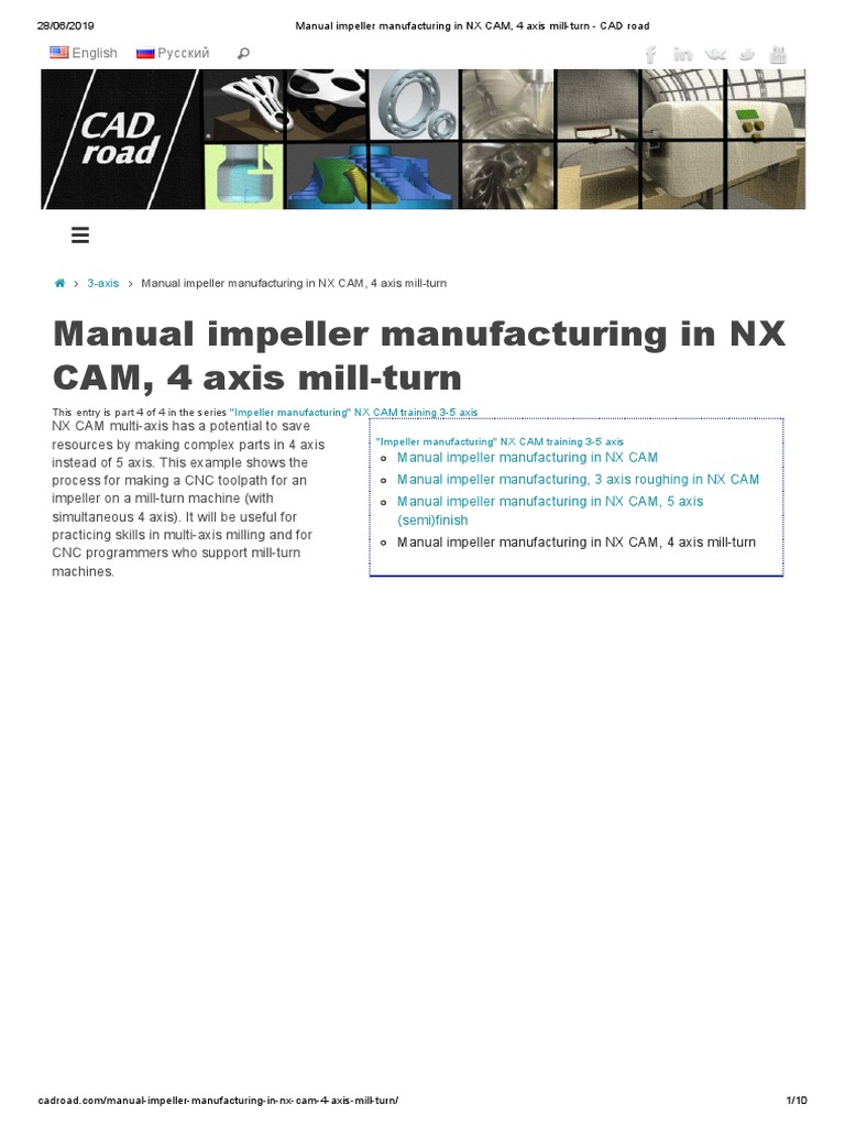 4-Axis Impeller Manufacturing in NX CAM | PDF | Computer Aided Design ...