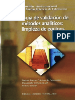 Cipam 022 Validacion de Metodos Analiticos Limpieza de Equipos