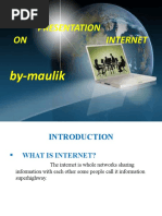 Download PRESENTATION ON INTERNET by Maulikk Patel SN54933143 doc pdf