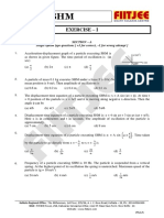 Exercise - I: Section - A Single Option Type Questions (+3 For Correct, - 1 For Wrong Attempt)