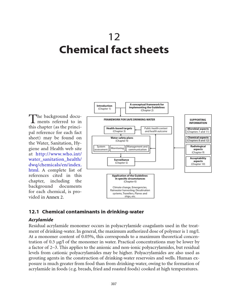 Chemical Fact Sheets Water Sanitation Health/ Dwq/chemicals/en