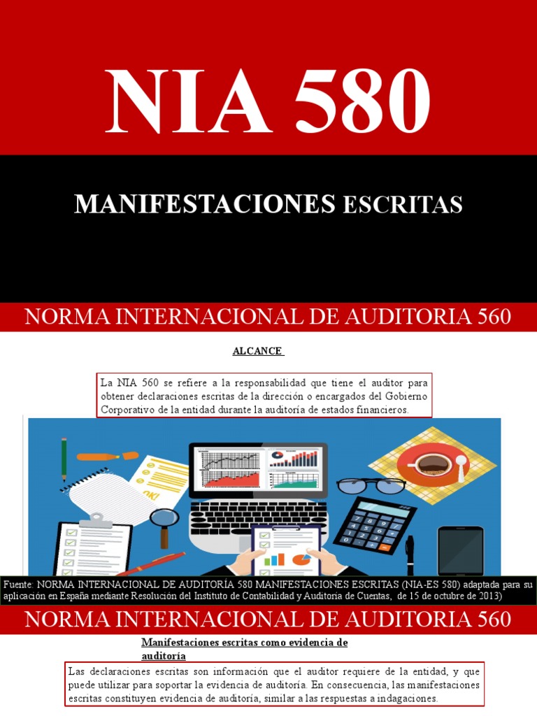 Nia 580 | PDF | Auditoría | Auditoría financiera