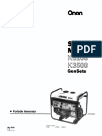 981-0509 Onan K3200 K3500 Portable Genset Service Manual (02-1990)