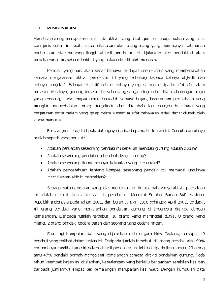 Isi Tajuk Mendaki Pdf