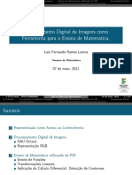 Processamento Digital de Imagens Como Ferramenta para o Ensino de Matemática