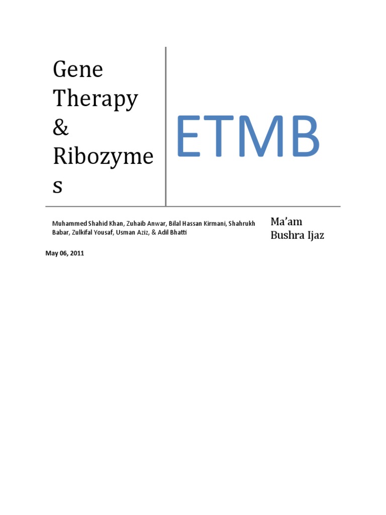 Gene Therapy Techniques and Applications | PDF | Gene Therapy | Rna