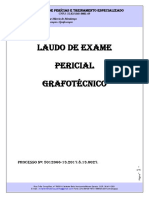 LAUDO DE EXAME PERICIAL. grafotécnico
