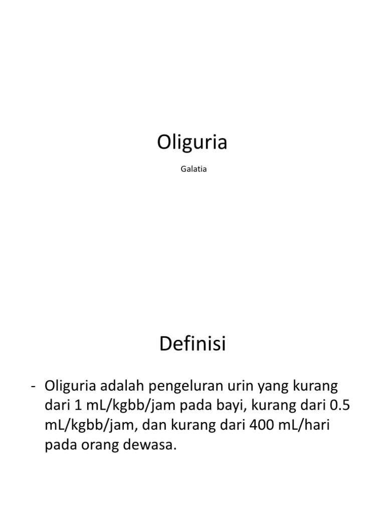 Oliguria