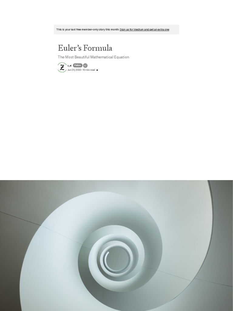 Exploring Euler's Formula and Identity | PDF | Exponential Function ...