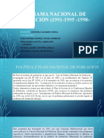 Programa Nacional de Población (1991-1995 -1998-2002)