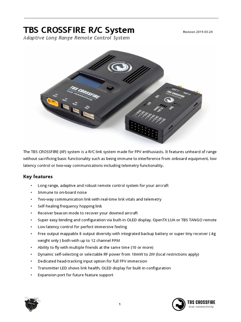 Tbs Crossfire Manual | PDF | Signal To Noise Ratio | Antenna (Radio)