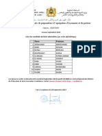 Admissibles gestion sept 2019