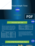The Present Simple Tense: Zion Languages