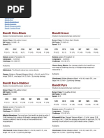 Bandit Grim-Blade Bandit Armor: Actions