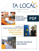 68.462 Concejales para 8.116 Ayuntamientos: "El Derecho de Sufragio de Extranjeros Contribuye A La Cohesión Social"