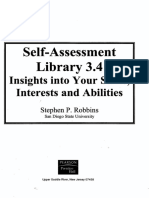 Self-Assessment Library 3.4: Insights Into Your Skills, Interests and Abilities