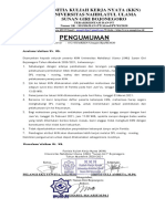 pendek dokumen pengumuman KKN Universitas Nahdlatul Ulama Sunan Giri Bojonegoro