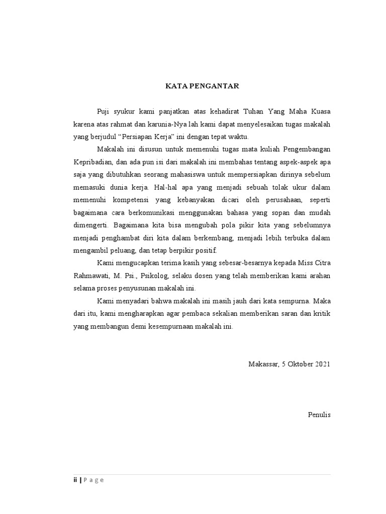 Materi Persiapan Kerja Pdf